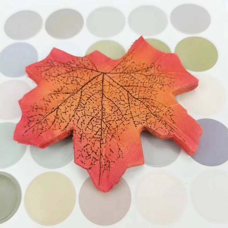 Yannew 500pcs Artificial Fall Maple Leaves Silk Leaf for Craft DIY Thanksgiving Wedding Party Decoration Autumn Home Table Decor