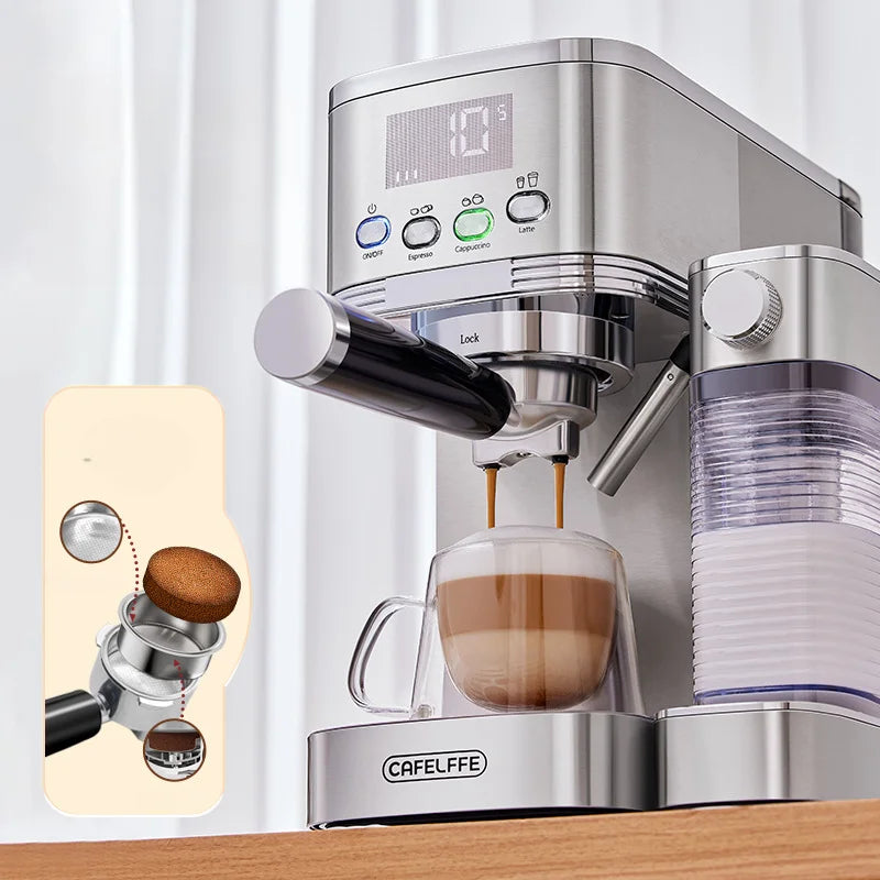 Automatic Coffee and Milk Frother All-in-one Machine 20bar Household Small Espresso Coffee Machine Multi-function Coffee Maker