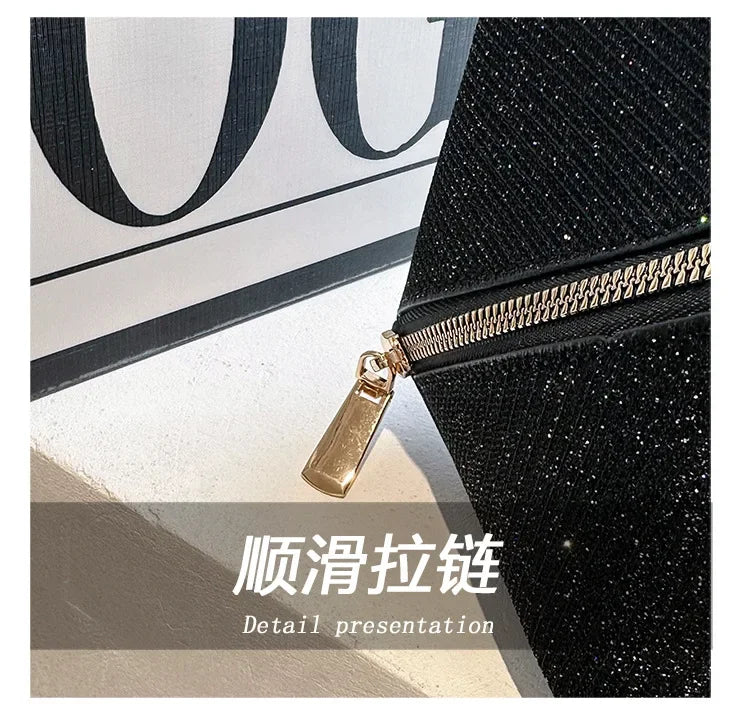 Sac à cosmétiques, grande capacité, design à paillettes fines, sac de toilette léger et pratique