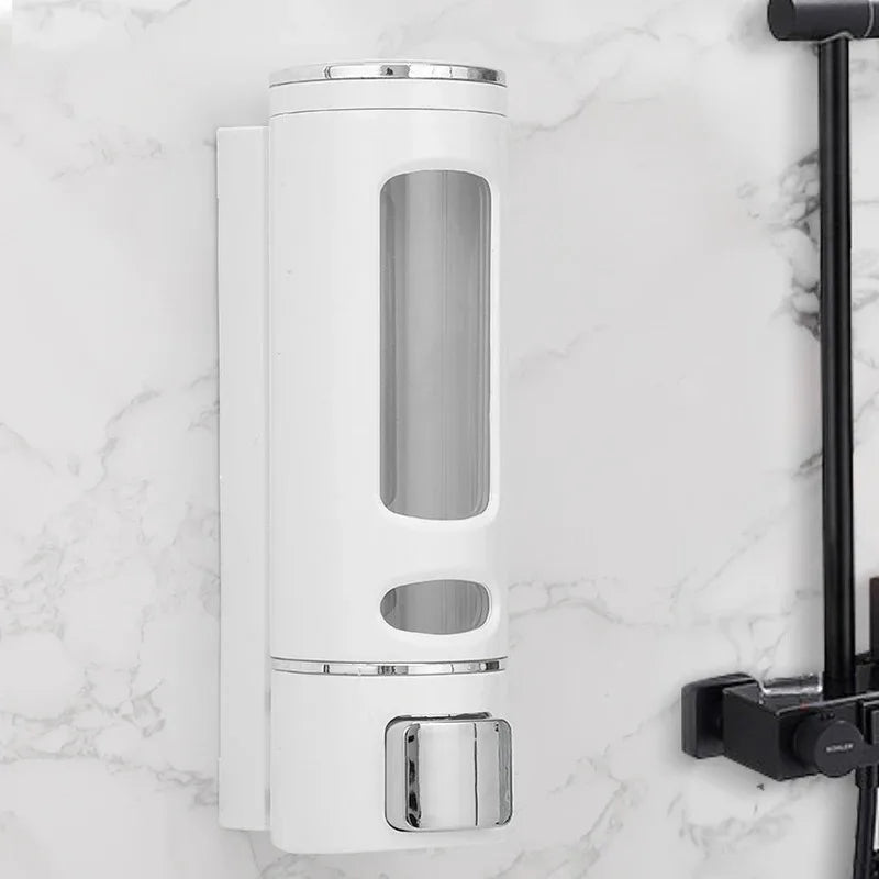 Lamgool Single/double Soap Dispenser Wall-Mount Shower Bath Shampoo Dispenser Liquid Soap Container Bathroom Accessories