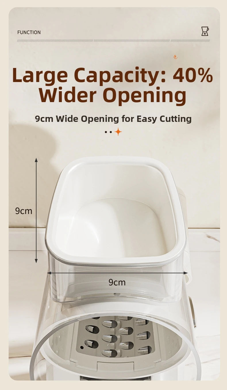 Household Manual Slicer, Stainless Steel Multi-Blade Design, Non-Slip Base, Portable And Easy To Clean, Kitchen Artifact