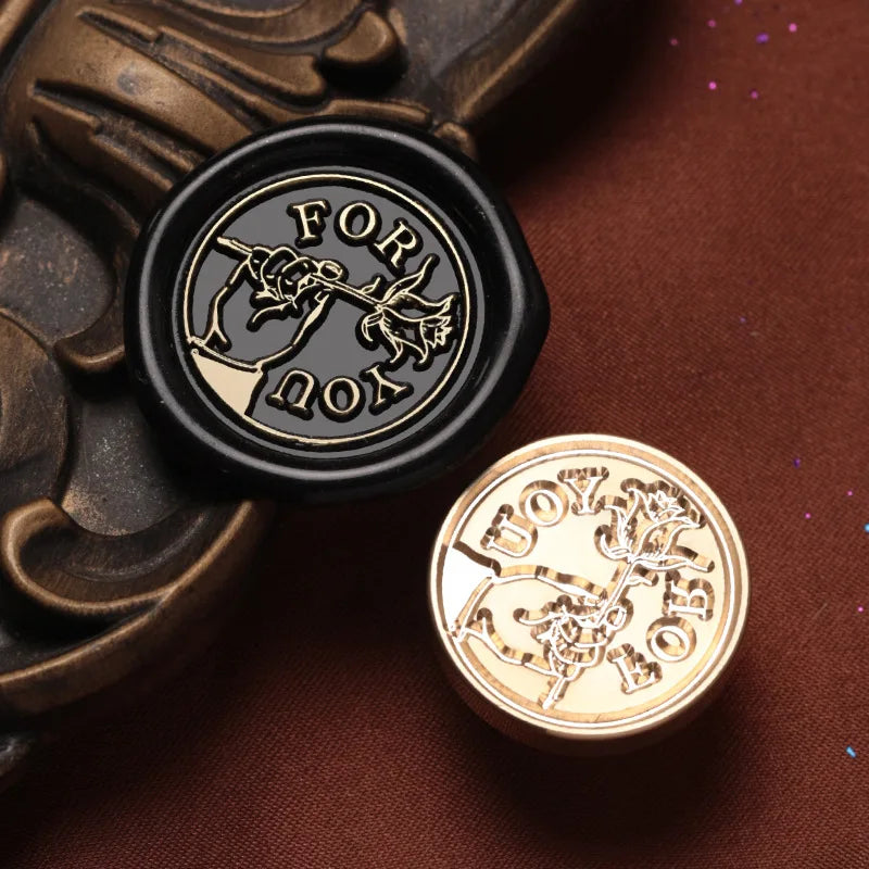 English Blessings Seal Head Wax Stamp Envelope Sealin Greeting Card Gifts Wedding Invitation,Thank You/Good Luck/Best Wishes