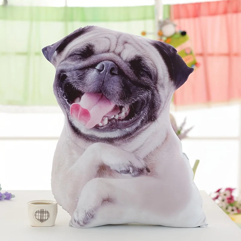 Customized Dog shaped Pet Pillow, Digital Double sided Printing,Realistic Decorative Parabolic Pillow, Versatile for All Seasons