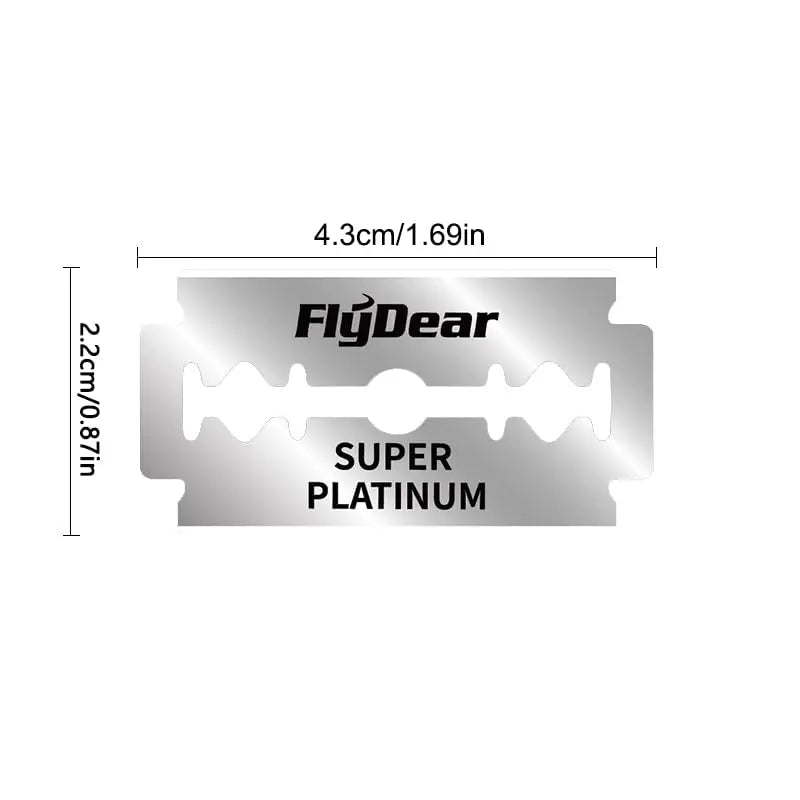 Lames de rasoir à double tranchant, pour le rasage, outil de barbier professionnel en acier inoxydable