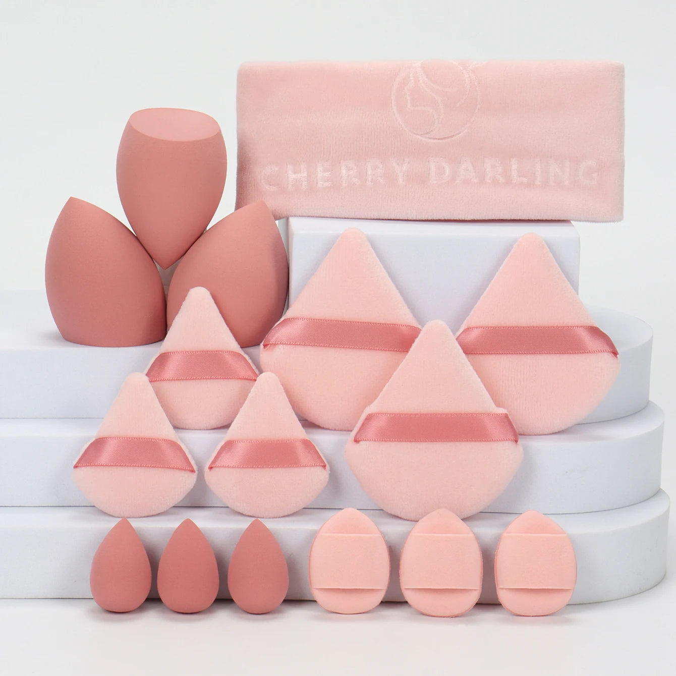 Casual Hairband 16-Piece Set, Face Wash, Facial Cleansing, Makeup Removal, Travel, Suitable for All Skin Types