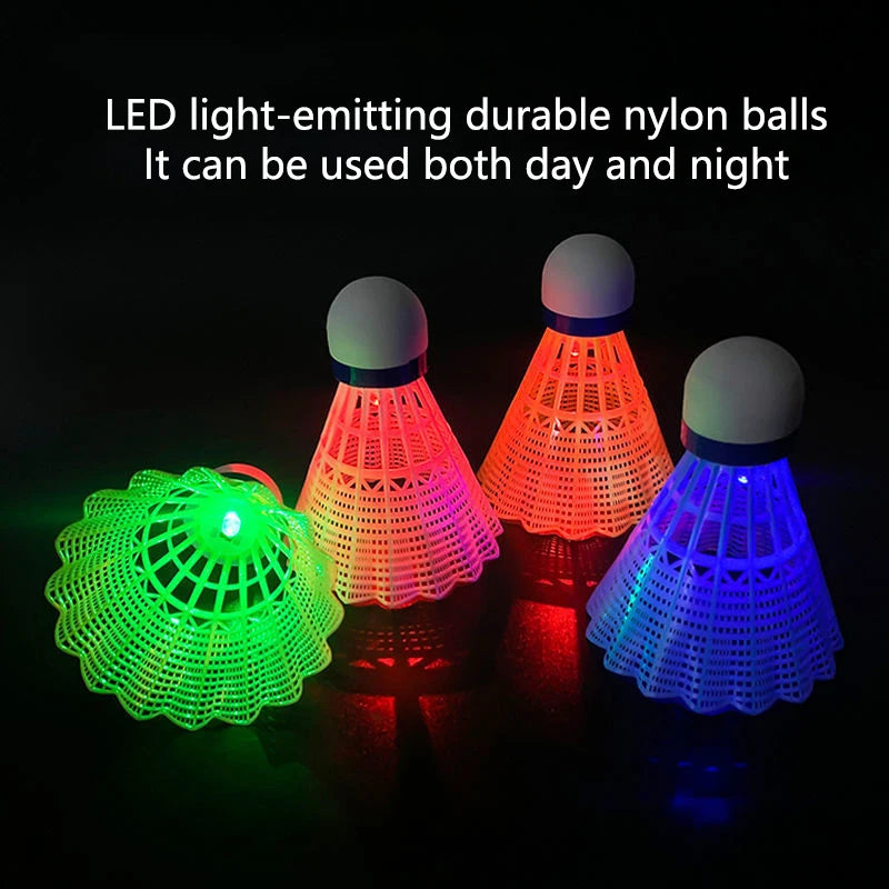 5/10Pcs LED Badminton Lighting Balls Luminous Badminton Shuttlecocks Sports Night Glowing Training Badminton Balls Dark Games