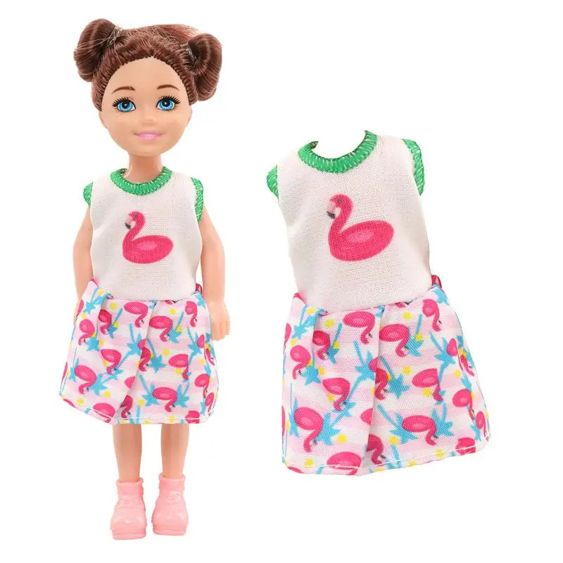 10 Pieces 5.5 Inch Doll Clothes Set Kids Toys 5 Fashion Dresses Swimsuit Bikini Accessories For Baby Girls DIY Game Present