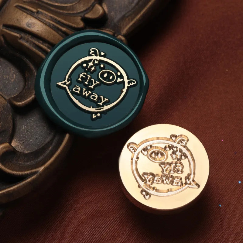 English Blessings Seal Head Wax Stamp Envelope Sealin Greeting Card Gifts Wedding Invitation,Thank You/Good Luck/Best Wishes