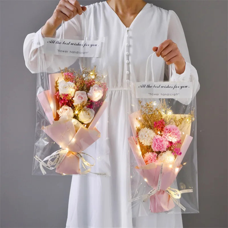 Creative Gift Dried Flowers Carnations Sunflowers Soap Roses Gift Giving Simulated Flower Gift Box 520 Bouquet Finished Products