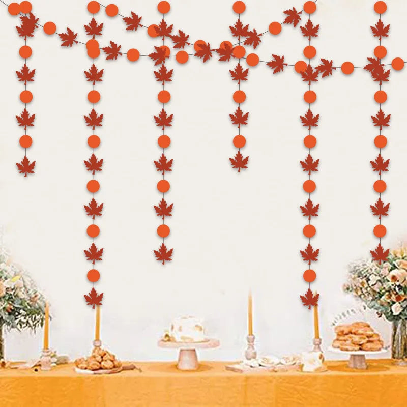 ديكور احتفالي خريفي على شكل قرع وأوراق القيقب وخلفية لعيد الشكر وحصاد ديكور جداري لمشهد الحفلة ديكور للمنزل