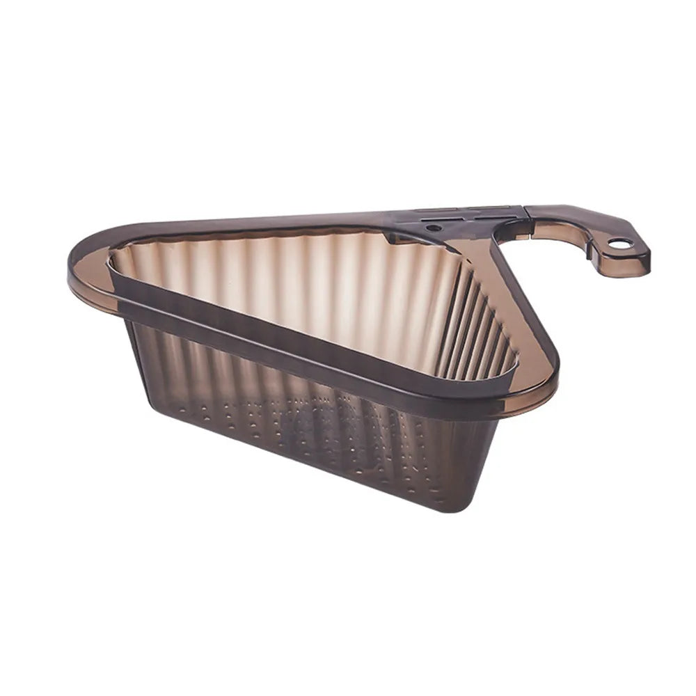 Kitchen Triangle Drain Basket Sink Retractable Rack Punch-free Vegetable Basin Sink Filter Storage Basket Kitchen Accessories