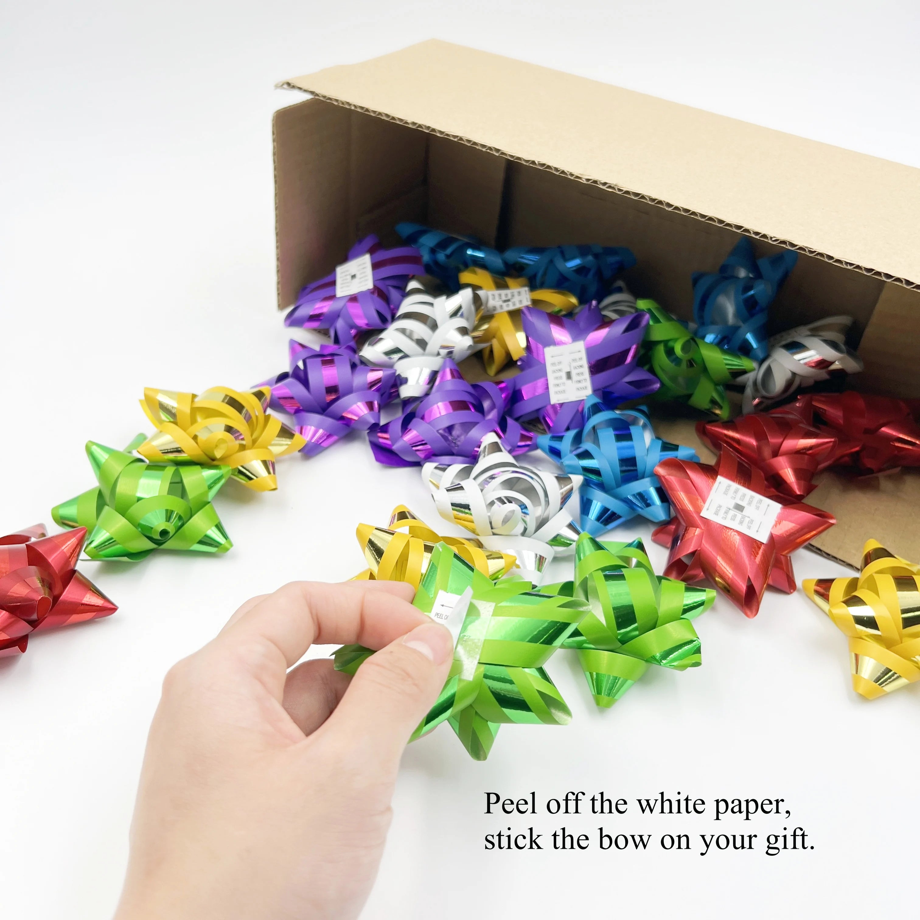25PCS 3 Inch Gift Bows Assortments Colored Pre-made Metallic Bows  for Many Gift Giving Occasions Holidays Christmas Birthday