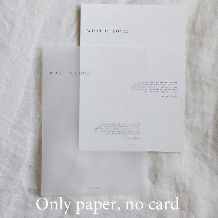 Custom Vellum Personalized Wedding Invitation Thank You Card Sate The Date Greetings Design Print DIY Menu Bridal Shower Birthda