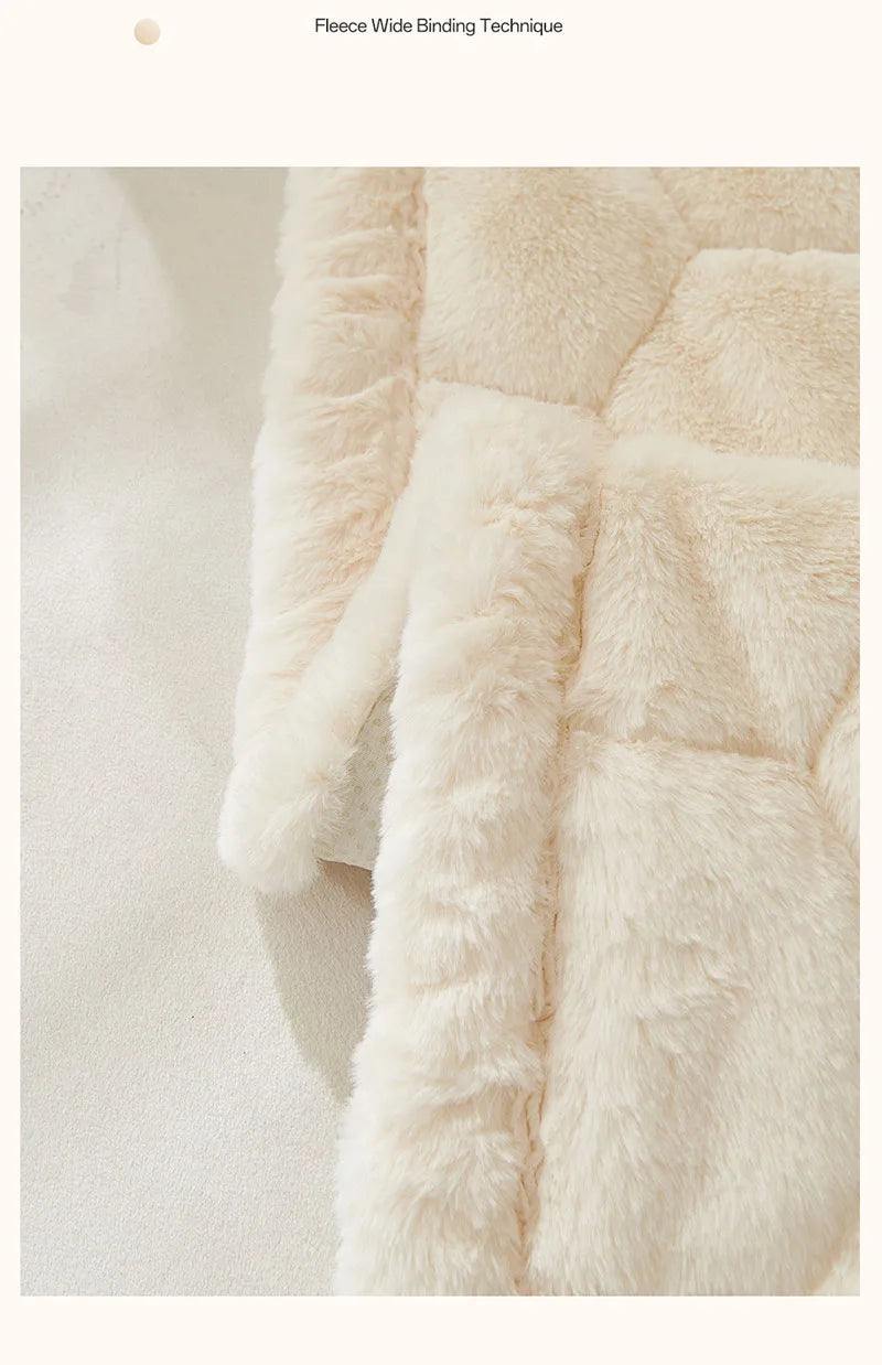 Nordic Thick Faux Mink Fur Sofa Cushion Autumn/winter Pet Friendly Non-Slip Sofa Cover Soft Furniture Protector for Living Room