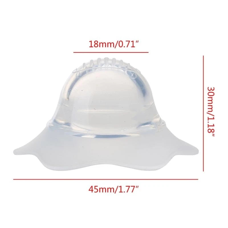 2Pcs for Nano Silver Silicone Nipple Corrector Petal-Shaped Extractor Suction