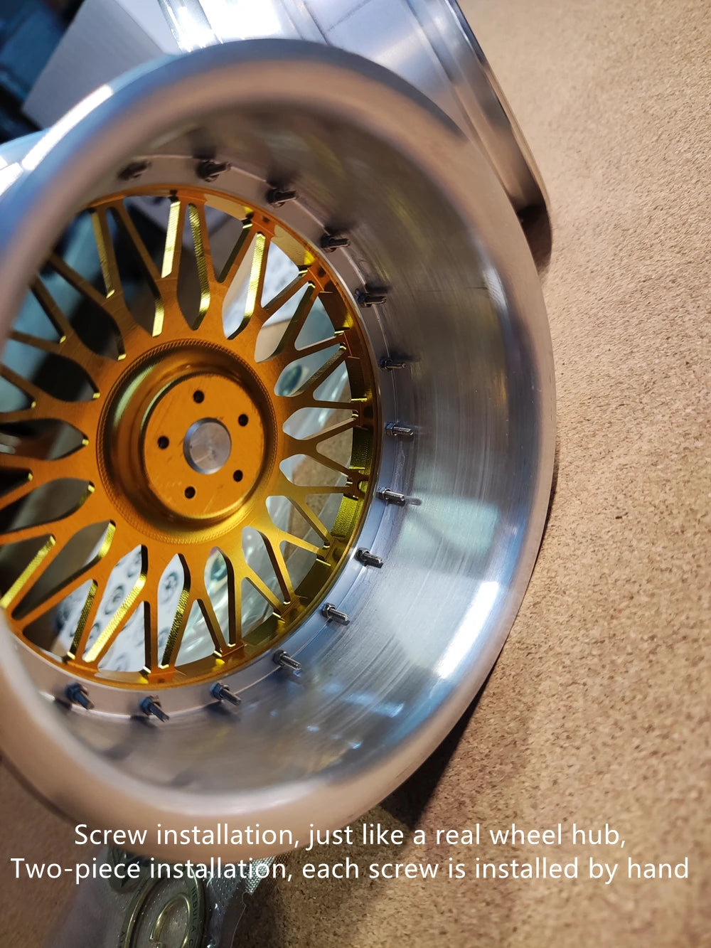 1/5 Car Model Metal Forged Assemble Refitting Wheel Hub  Creative Desktop Display  Personalized  Modification Toys Gift