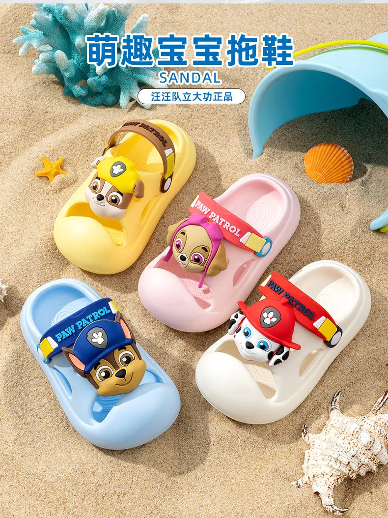 PAW Patrol Cartoon Anime Slippers Chase Cute Cool Anti slip and shock-absorbing EVA soft Slippers Beach Outdoor Boys Girls Gifts