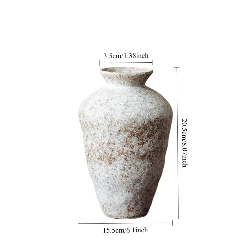 Ceramics Vintage Living Room Vases Retro Classic Simple Art Bedroom Tabletop Vase Creative Design Modern Home Decoration