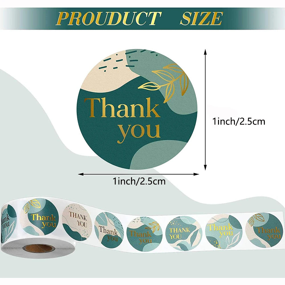 100-500pcs Thank You Sticker Holiday Decor Sticker Wedding Party Gift Sticker Birthday Gift Box Sticker Baking Labels