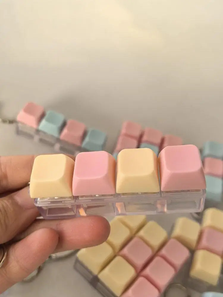 Decompression 9 Keyboard Key Toy For Adults Antistress Toys Boys Girls Anti Stress Finger Keyboard Games Keychain ﻿