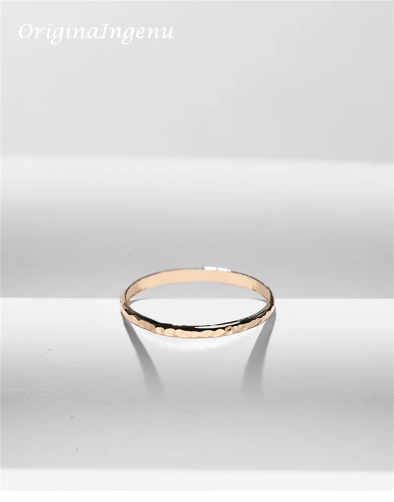 14K Gold Filled Hand Hammered Ring Handmade Band Ring Minimalism Jewelry Ring Dainty Boho waterproof Ring Tarnish Resistant Ring