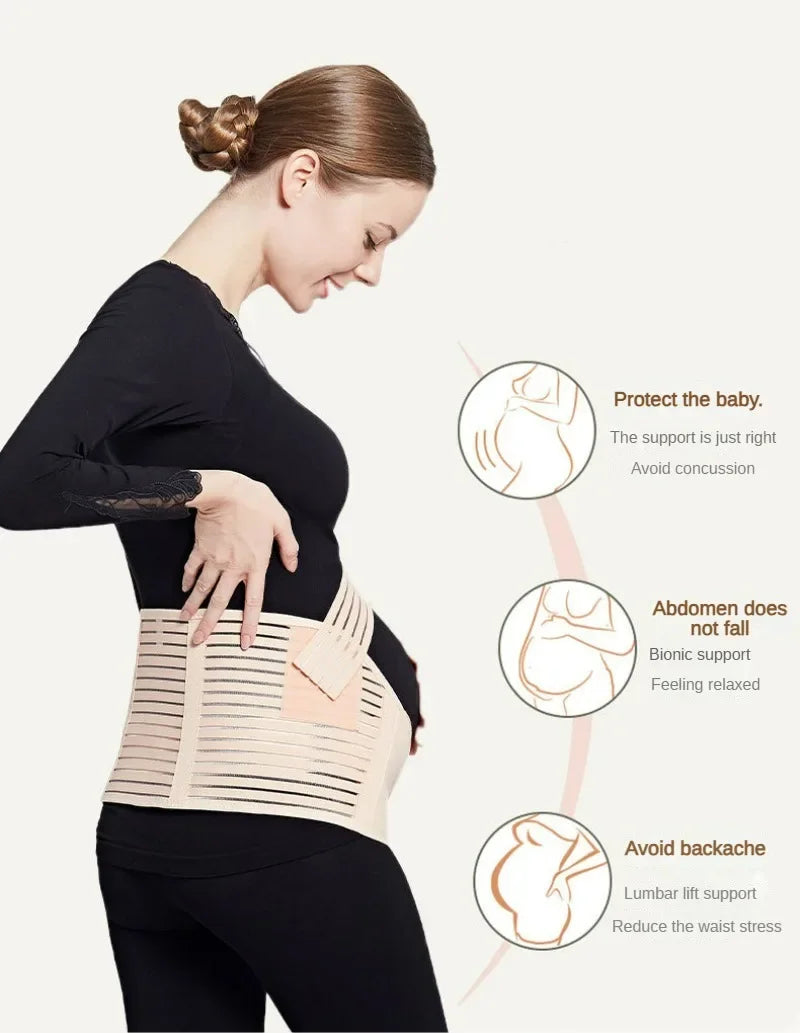M/L/XLPregnant Women Support Belly Band Back Clothes Belt Adjustable Waist Care Maternity Abdomen Brace Protector Pregnant Women