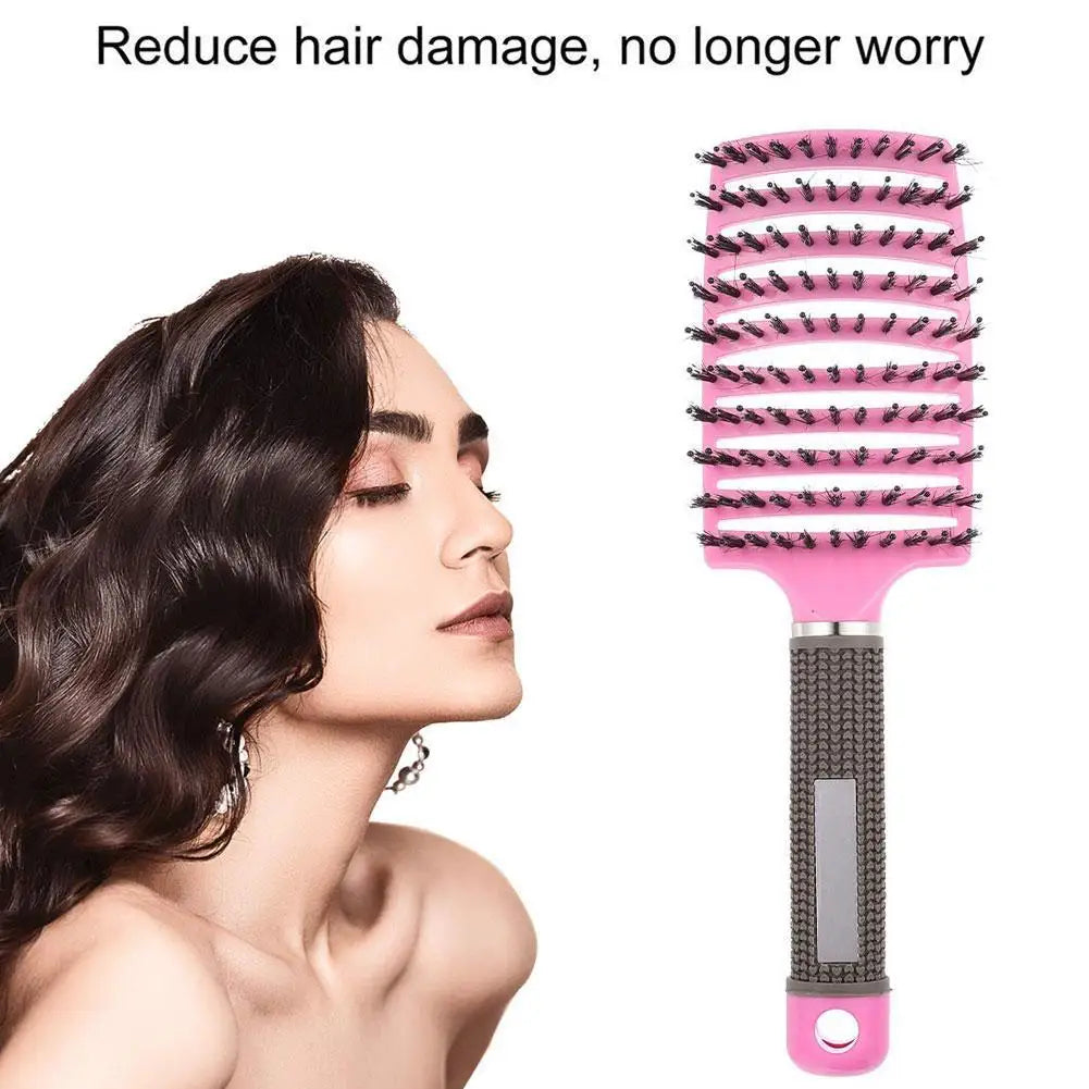 Brosse à cheveux, cheveux bouclés ou mouillés pour femmes, peigne de massage du cuir chevelu, outils de coiffure de salon pour femmes
