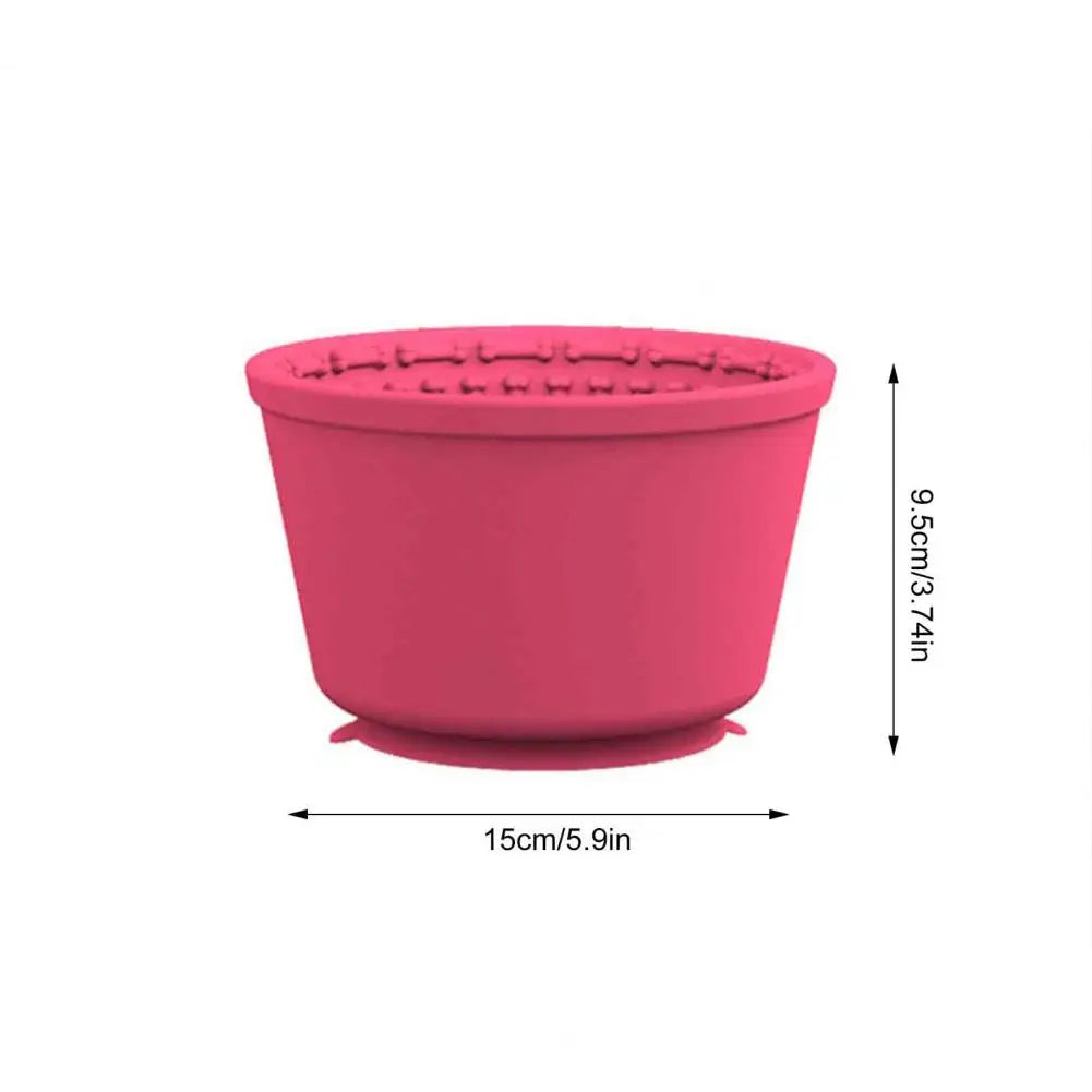 Dog Slow Feeder,Silicone Lick Bowl,Dog Licking Mat Treat Dispenser,Anti-Choking Pet Slow Eating Bowl,for Small Medium Large Dogs