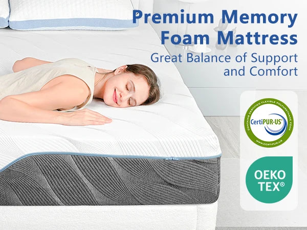 Matelas complet extra ferme Hcore, moyen 8/10 pouces - Matelas rabattable double face extra ferme pour les maux de dos