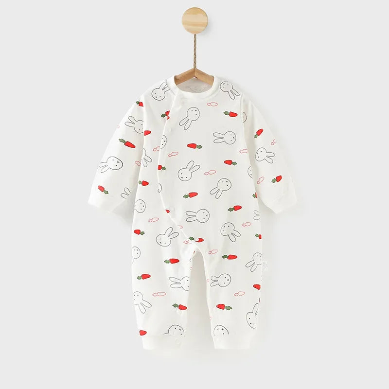 Newborn Baby Bottoming Climbing Clothes Autumn Pajamas Super Cute Baby Bodysuit Spring and Autumn