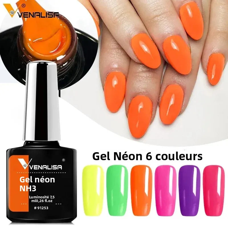 VENALISA Neon Gel Nail Polish, Bright Color Soak off for Professional Manicure And DIY Home Use Nail Art Salon Designs