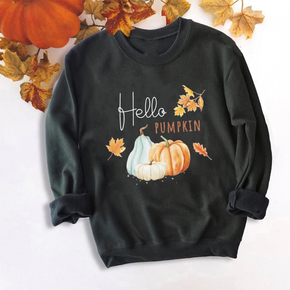 Just A Girl Who Loves Fall Sweatshirt Thankful Grateful Blessed Hoodie Women Fashion Thanksgiving Pullover Top Halloween Clothes