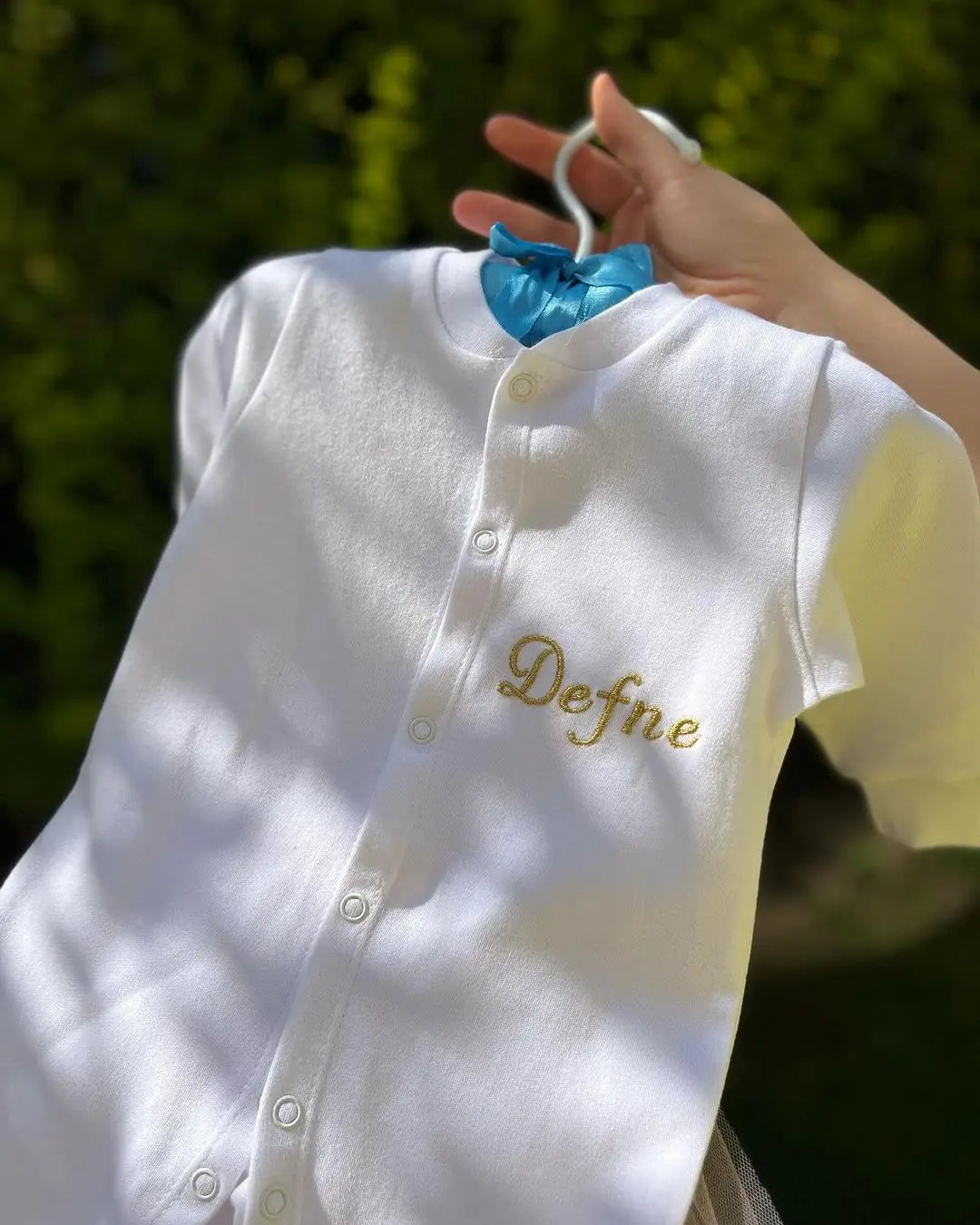 Dollbling 5pcs Wings Outfits Any Name Personalized Sweetwood Embroidery Gift Set Baby Pajamas Hat Welcome Home Ceremonial dress