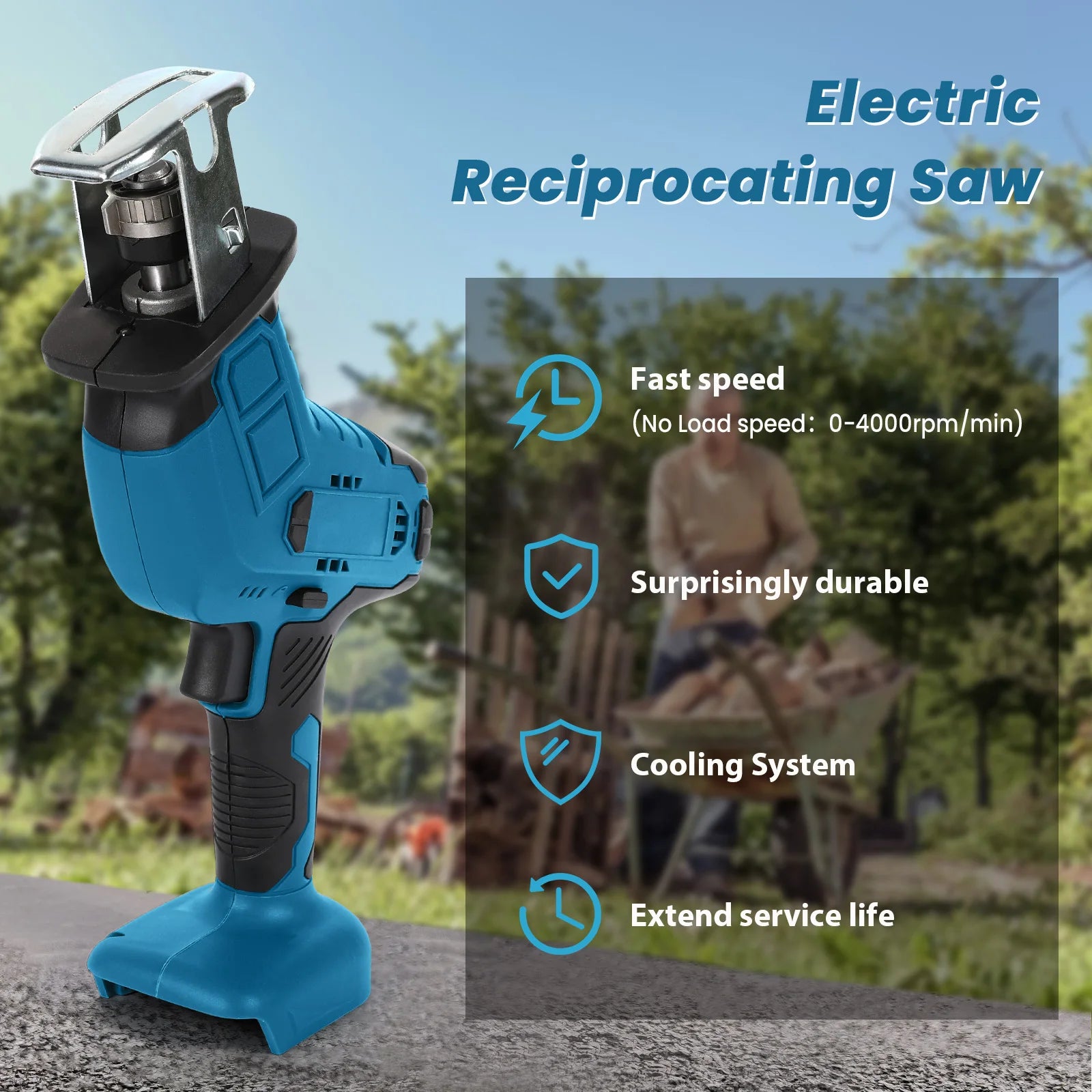 100mm Cordless Electric Reciprocating Saw 3000rpm Variable Speed Metal Wood Cutting Tools Electric Saw For Makita 18V Battery