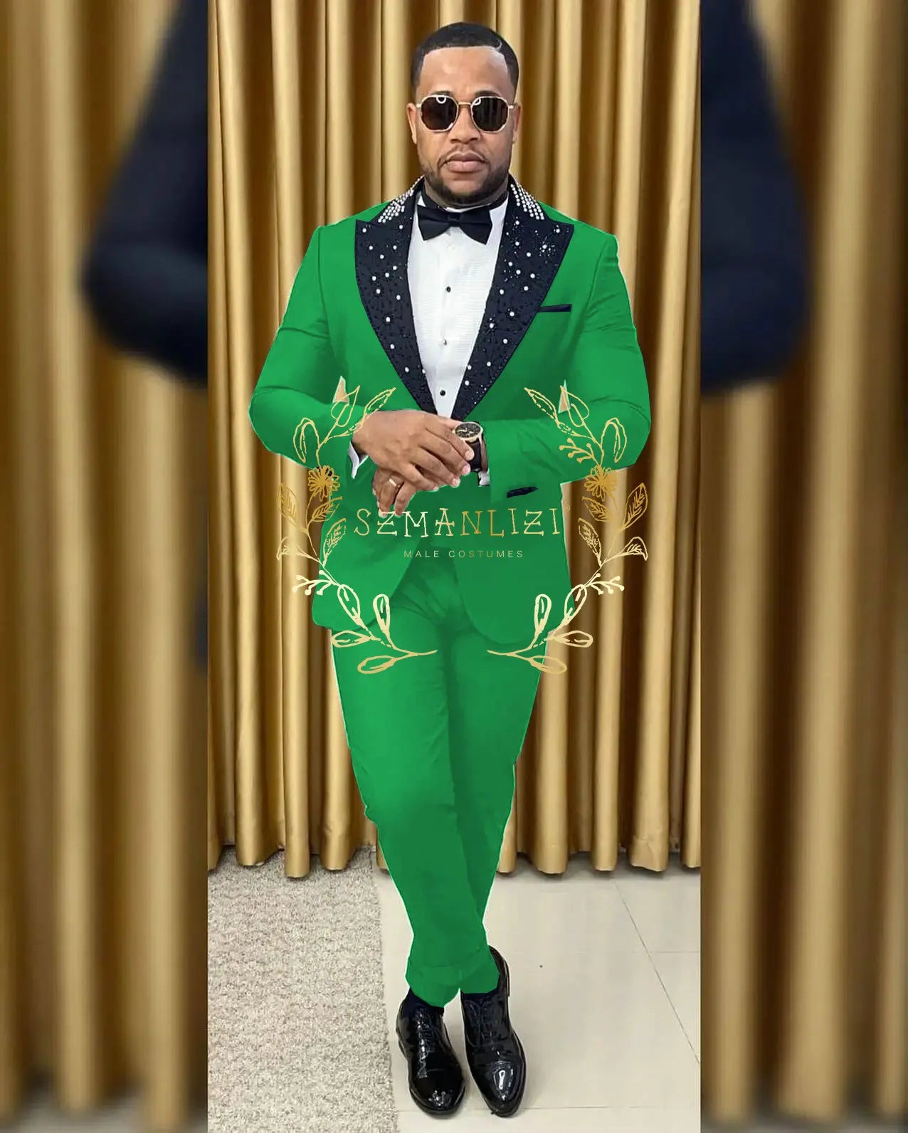 Smoking perler noir 2 pièces collection 2025