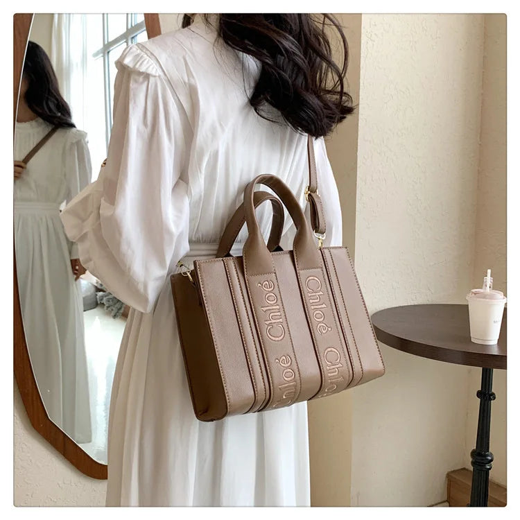 ‌2025 Fashion Embroidery Handbag - Adjustable Shoulder Tote, Crossbody Purse, Trendy & Practical, Perfect for Daily Outfits‌
