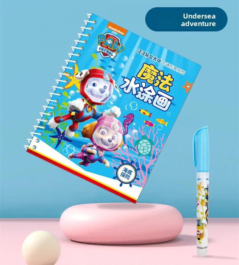 Paw Patrol Chase Reusable Coloring Book Magic Water Painting Books Sensory Children Early Education Toys Water Drawing Book Toy