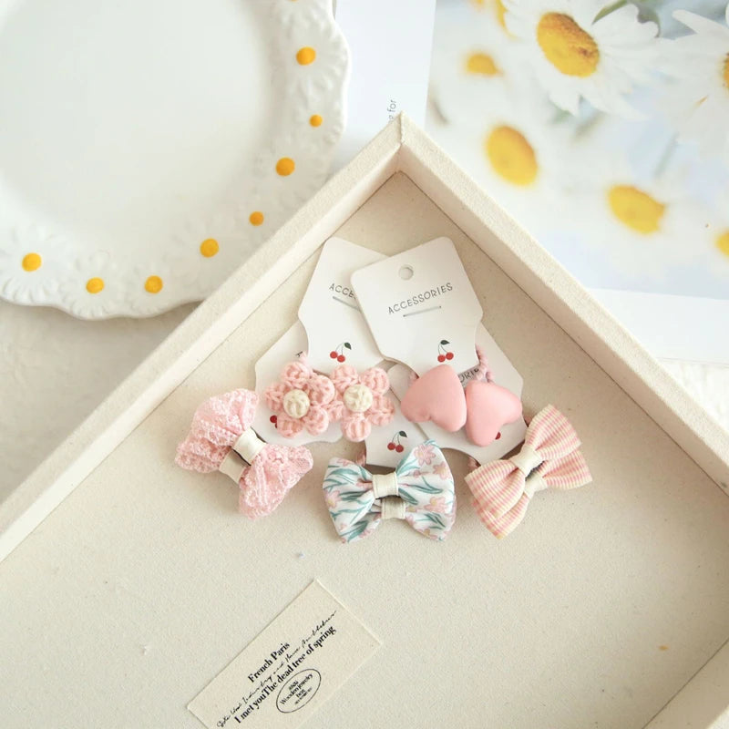 Elastic Hair Bow for Children, Children's Headwear, Hair Accessories for Girls, Cute Hair ties, Lovely Hair Rope, 10Pcs per Lot