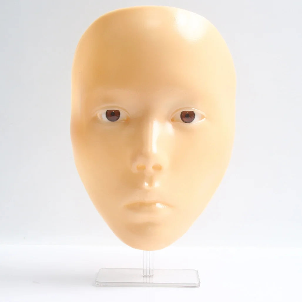 1 ensemble de maquillage 5D Masque de pratique Mannequin Silicone Cosmetic Board Pad Peau Yeux Visage Solution Maquillage pour fournitures d’entraînement réutilisables