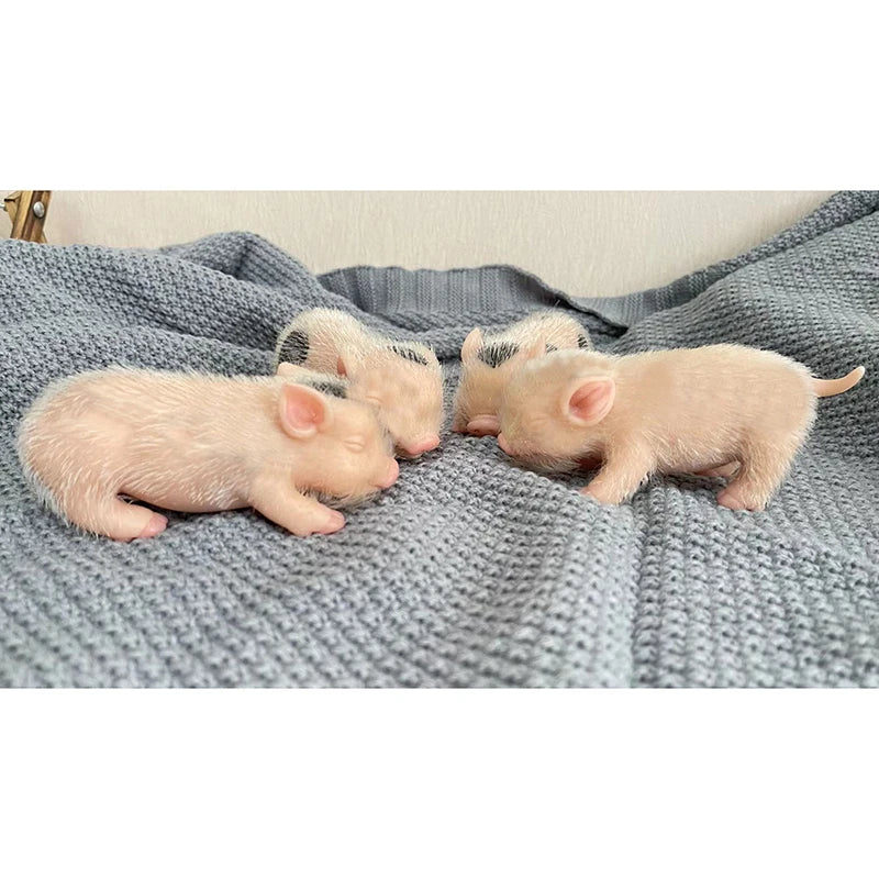 5inch Mini Reborn Doll Full Body Silicone Piglet Cute Lifelike Piglet Reborn Piggy Toys for Children Drop Shipping