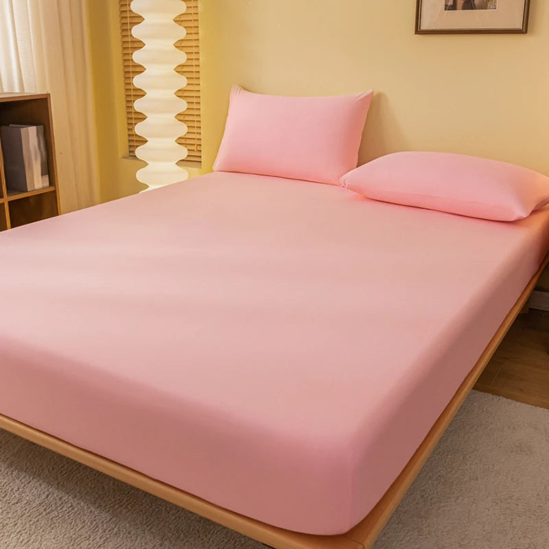 1 piece of solid color matte bed sheet, solid color bed cover for bedroom, bedding (excluding pillowcases)