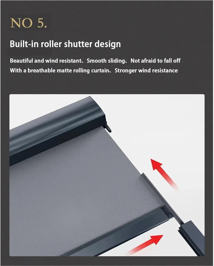 فتح آلي مقاوم للماء وأجنحة مقاومة للفتحات ومحرك كهربائي من الألومنيوم وشرفة خارجية ومظلة حديقة وشرفة خارجية