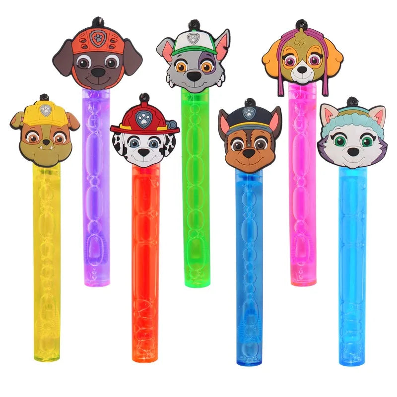 New Cartoon Paw Patrol Bubble Stick Cartoon Portable Bubble Stick Anime Bubble Blow Stick Children Outdoor Party Toys Gifts
