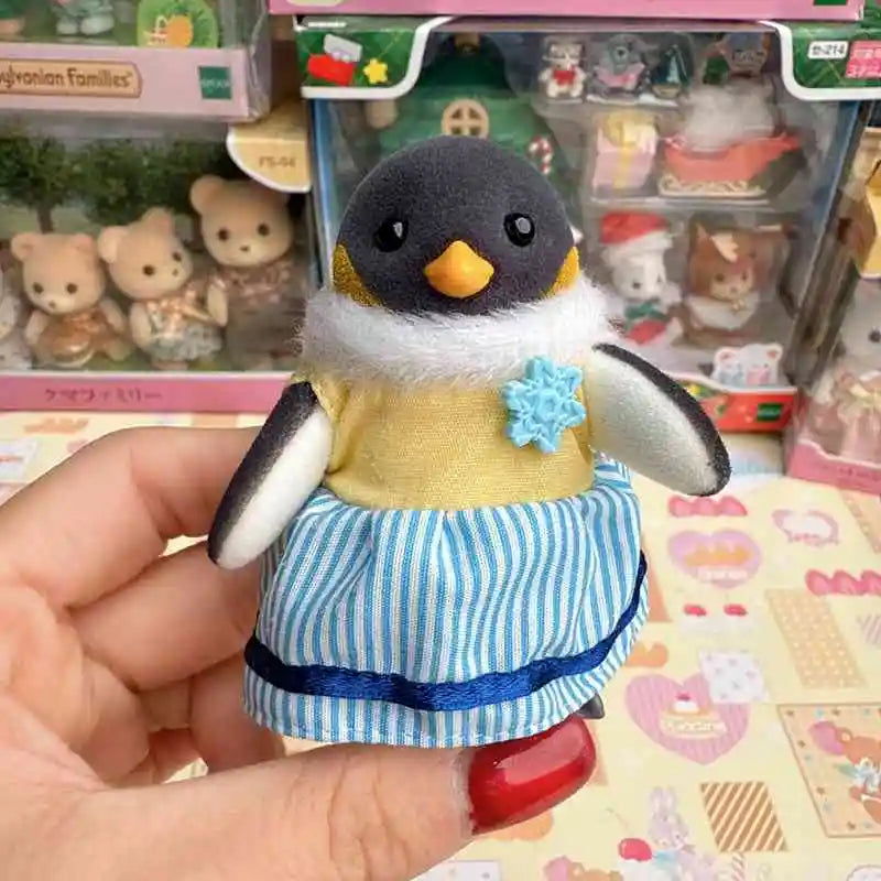 Original Japanese Sylvanian Families New Home Toy Chaisan Flocking Mini Cute Ornament In Stock Doll Toys Kids Gifts