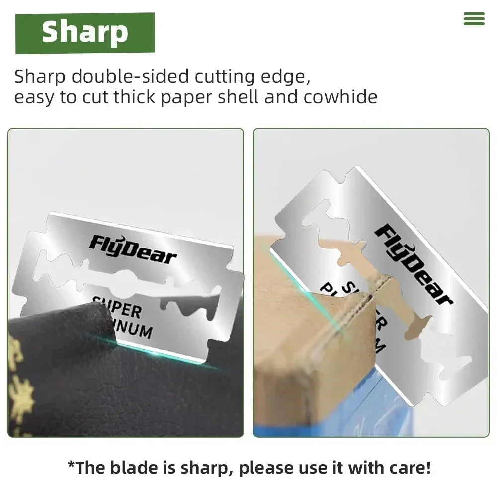 Outil de barbier professionnel Sécurité à double bord lames de rasoir rétro classiques en acier inoxydable pour le rasage et l’épilation des hommes