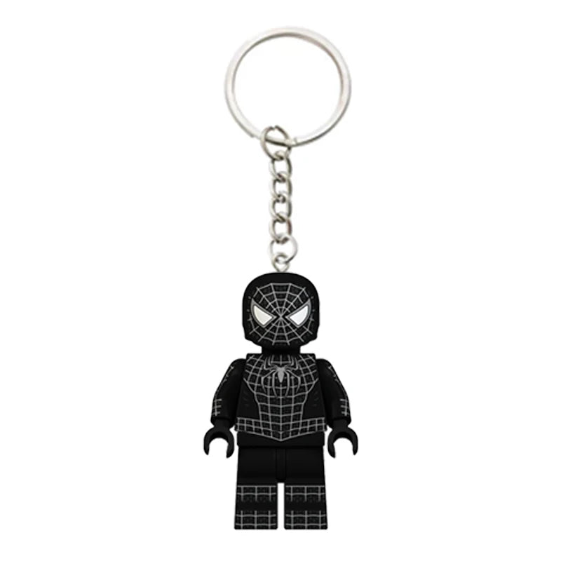 Marvel Spiderman Doll Universe Miles Gwen Cartoon Cute Building Blocks Assembled Toy Ornament Keychain School Bag Pendant Gift