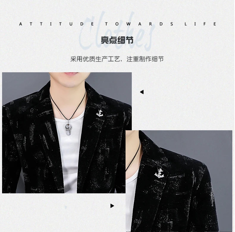 Nouveau blazer pour hommes en Velours côtelé