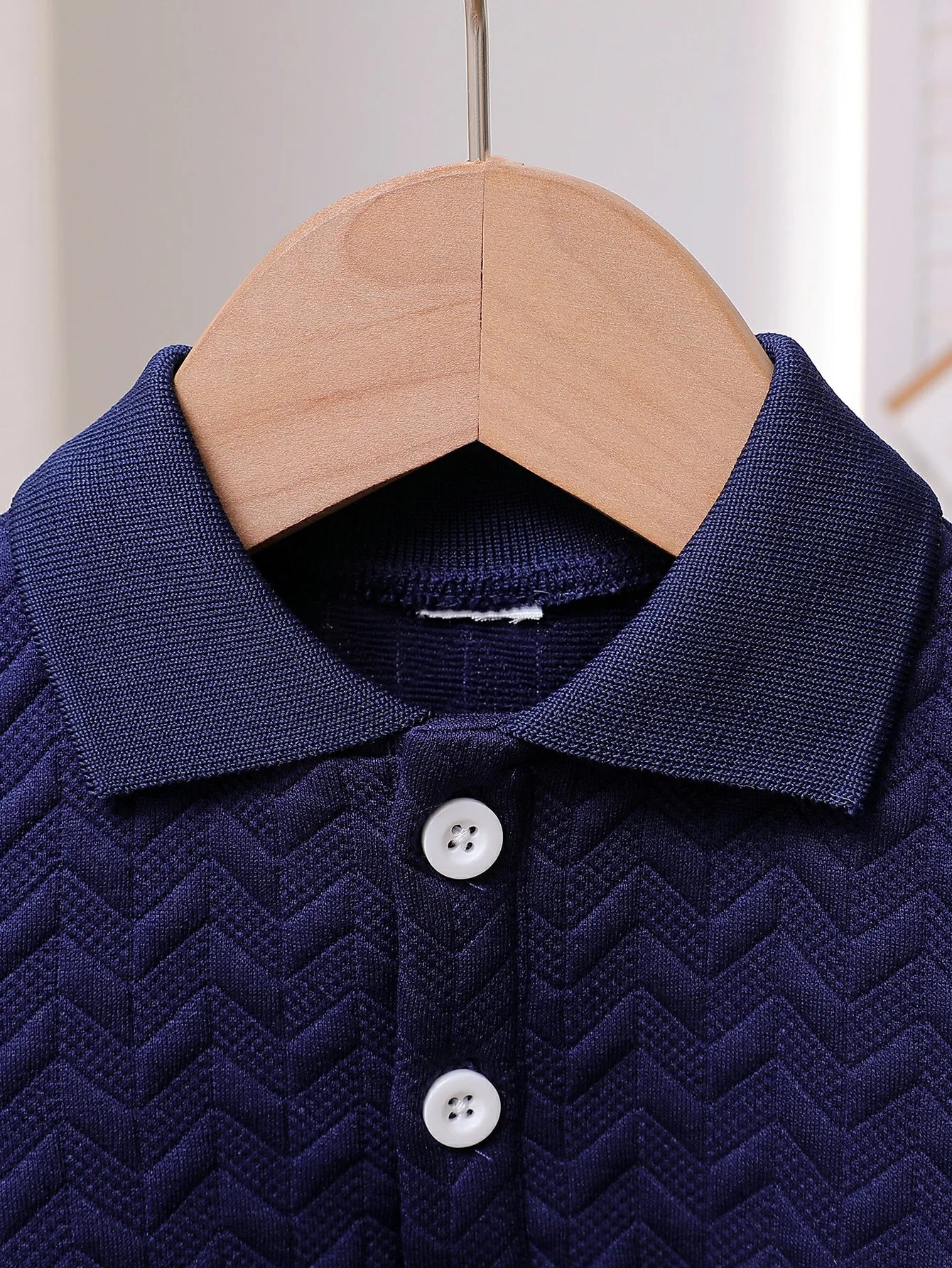 2025 New Summer Kids’ Unisex Set with Cool and Stylish Polo-Collar Knitted Short-Sleeved Top