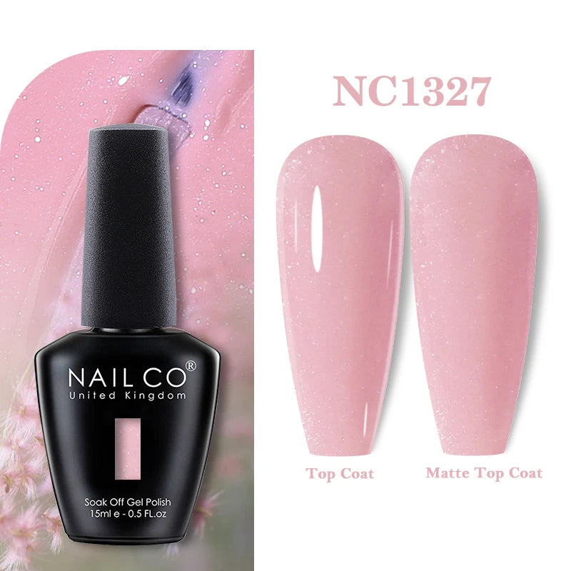 NAILCO Vernis Semi Permanent UV Gel Nail Polish Black White Color Nails Art Manicure TOP BASE Varnish Hybrid Nail Professionals