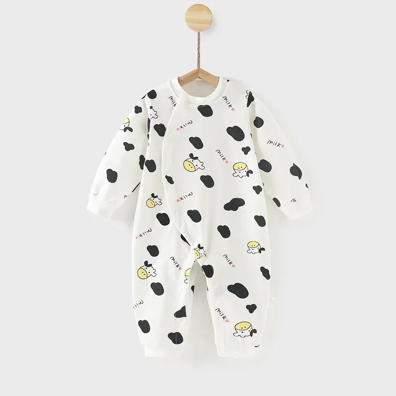 Newborn Baby Bottoming Climbing Clothes Autumn Pajamas Super Cute Baby Bodysuit Spring and Autumn